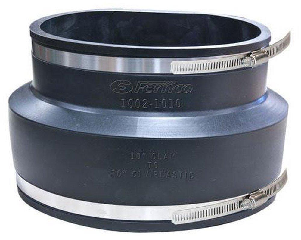 Fernco Clamp Plastic Coupling with Stainless Steel Band 