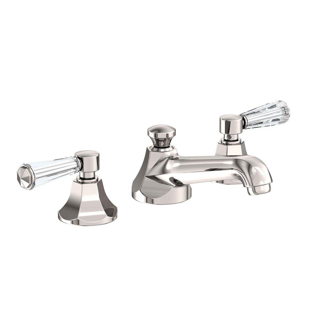Newport Brass Polished Nickel - Natural Two Handle Widespread Bathroom Sink Faucet Lever Handle 