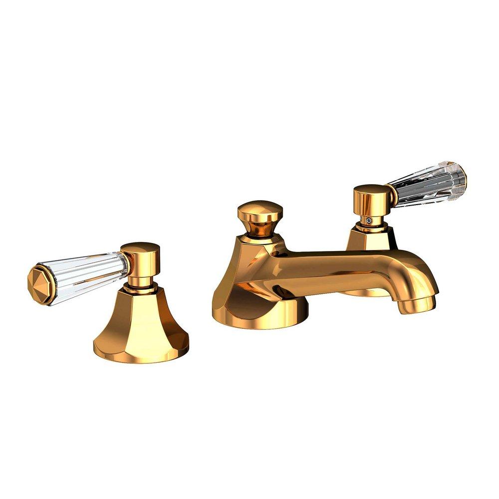 Newport Brass Polished Gold - PVD Two Handle Widespread Bathroom Sink Faucet Lever Handle 