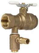 3/4 x 3/8 in. Inlet/Outlet NPT x Barbed Bronze Thermostatic Valve