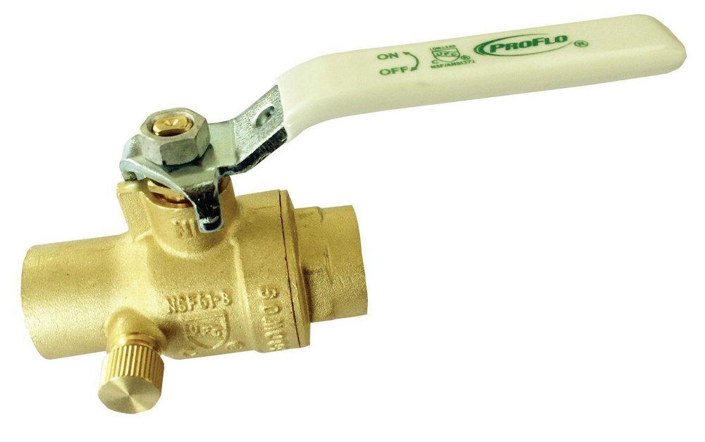 PROFLO&reg; Full Port Brass Sweat Ball & Waste Valve 