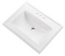 23-5/8 x 18-1/8 in. Square Drop-in Bathroom Sink in White