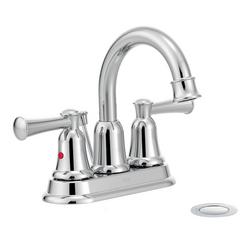 Two Handle Centerset Bathroom Sink Faucet in Chrome