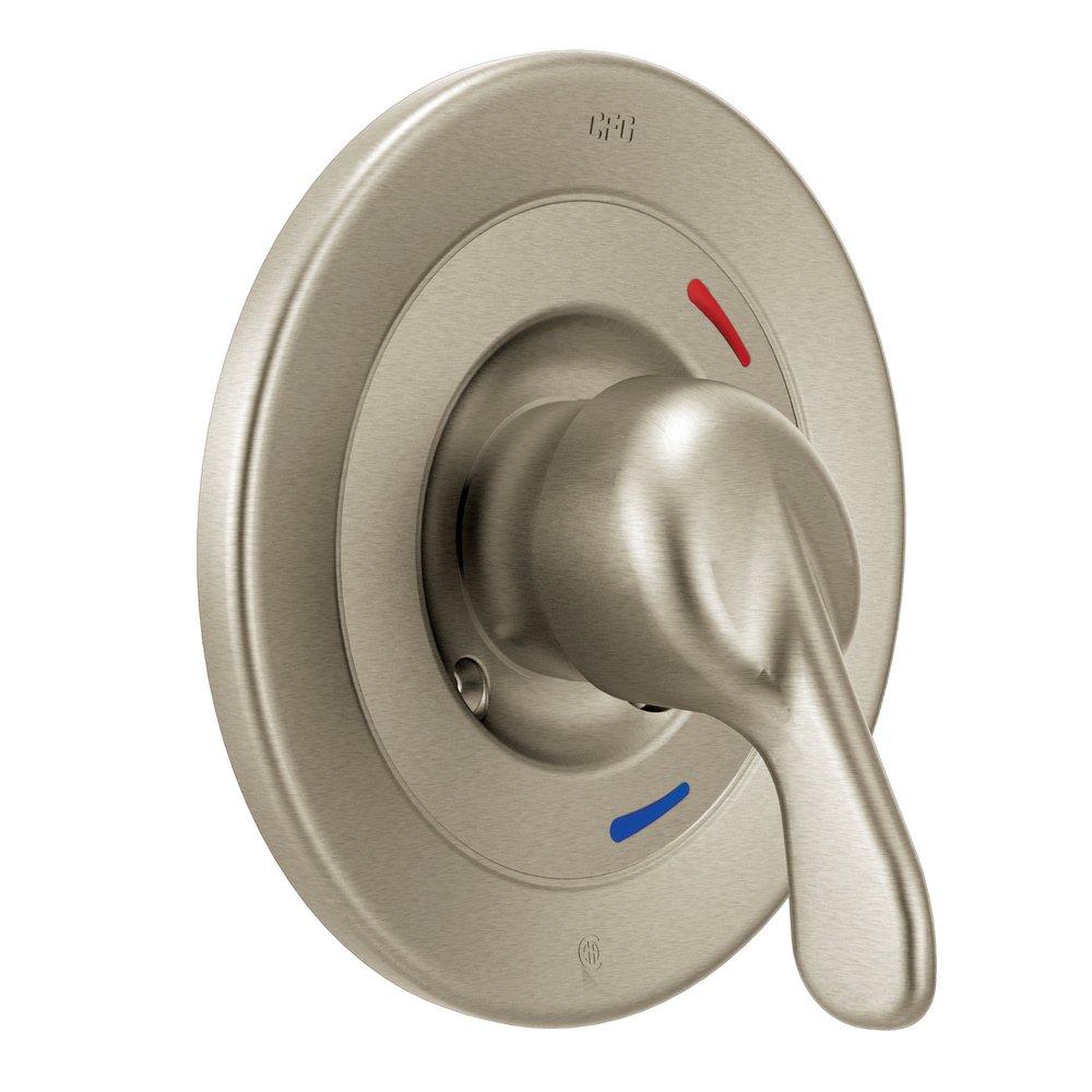 Cleveland Faucet Group Brushed Nickel Pressure Balancing Tub and Shower Valve Trim Only with Single Lever Handle 
