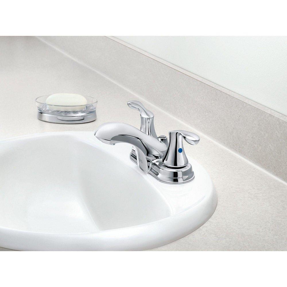 Cleveland Faucet Group Brushed Nickel Two Handle Centerset Bathroom Sink Faucet 