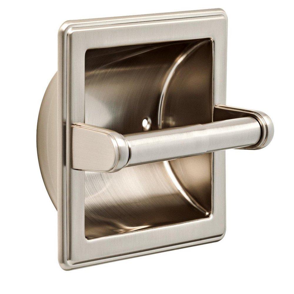 Liberty Hardware Satin Nickel Recessed Mount Toilet Tissue Holder 