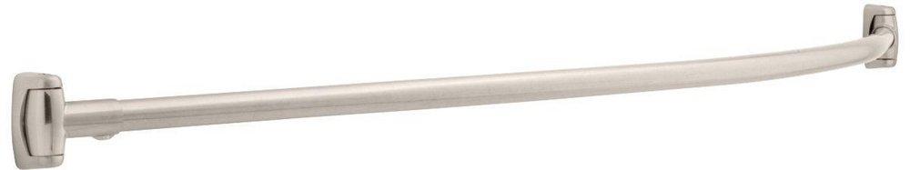 Franklin Brass Satin Nickel 60 in. Curved Shower Rod with Flange 