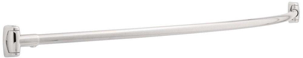 Franklin Brass Bright Stainless Steel 60 in. Curved Shower Rod with Flange 