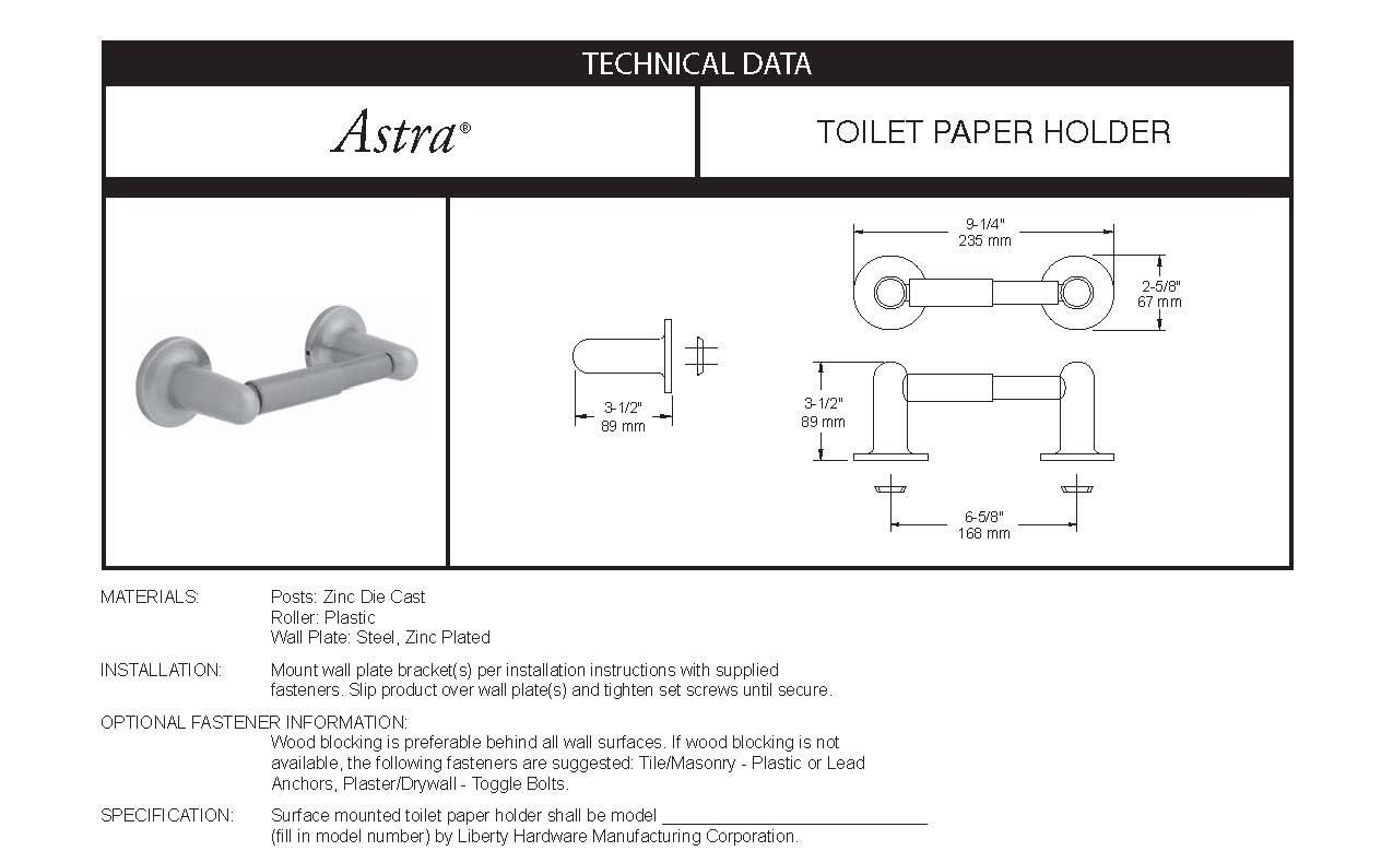 Liberty Hardware Satin Nickel Wall Mount Toilet Tissue Holder 