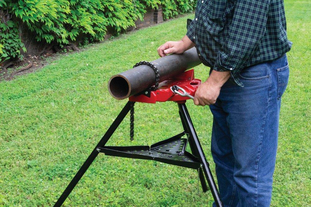 REED 1/8 - 6 in. Tripod Vise Pipe Stand 