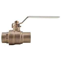 1-1/4 in. Forged Copper Silicon Alloy Full Port Solder 600# Ball Valve