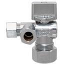 1/2 x 3/8 in. FIPS x Compression Lever Handle Angle Supply Stop Valve in Chrome Plated