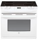GE&reg; White 31-1/4 in. Electric 4-Burner Smoothtop Drop-In Range 