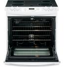 GE&reg; White 31-1/4 in. Electric 4-Burner Smoothtop Drop-In Range 