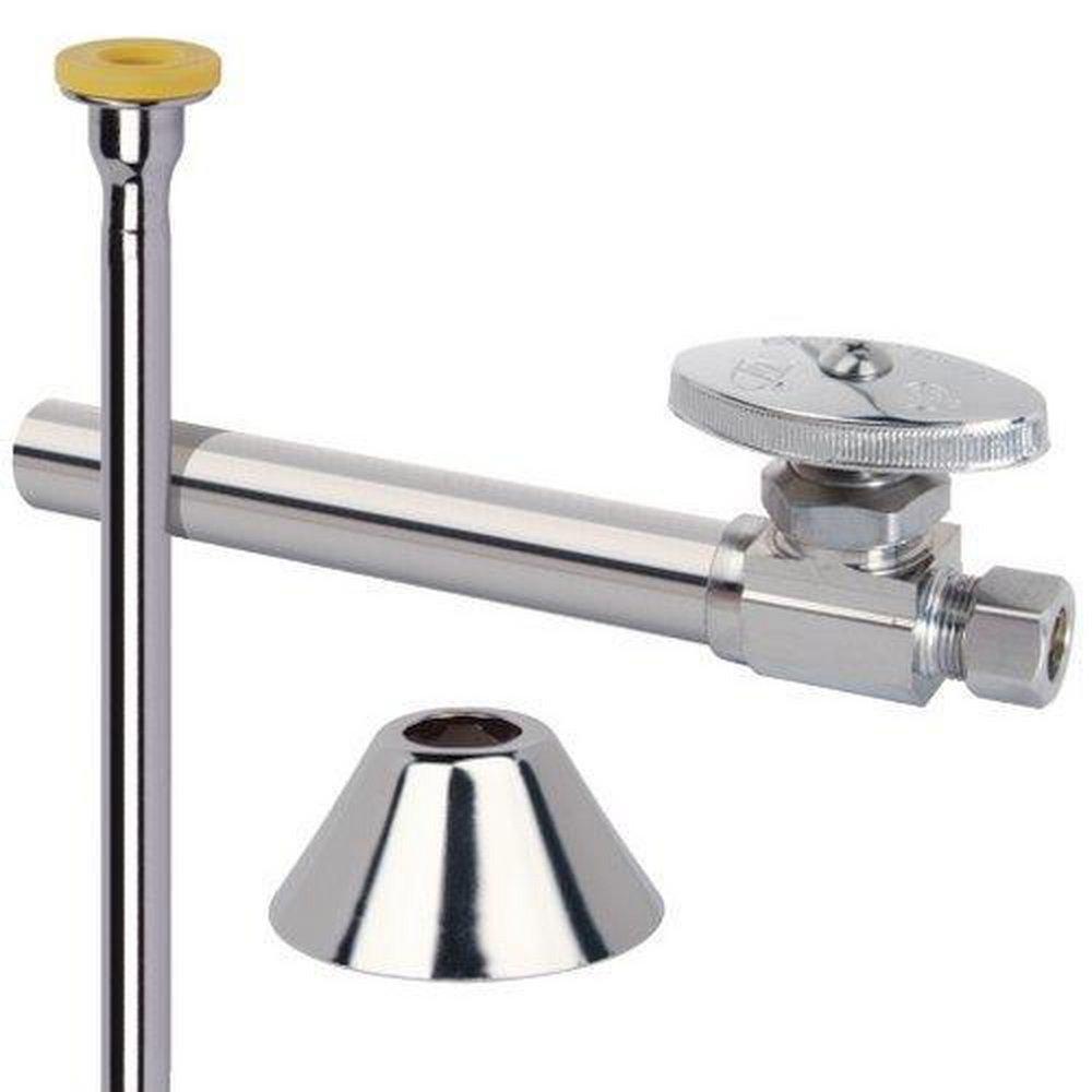 BrassCraft Polished Chrome Toilet 1/2 in x 3/8 in. Supply Kit in Polished Chrome 