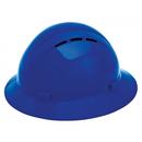 DeltaPlus Blue Size 6.5-8 Plastic Full Brim Vented Ratchet Hard Hat 