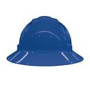 ERB Safety Blue Size 6.5-8 Plastic Full Brim Vented Ratchet Hard Hat 