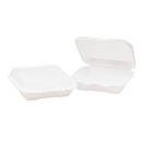 3 x 9-1/4 x 9-1/4 in. 3-Compartment Foam Hinged Lid Container in White (Case of 100)