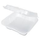 3 x 9-1/4 x 9-1/4 in. 1-Compartment Large Foam Vent Container in White (Case of 100)