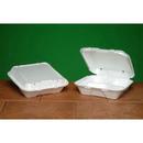 3 x 9-1/4 x 9-1/4 in. 3-Compartment Foam Large Vent Container in White (Case of 100)