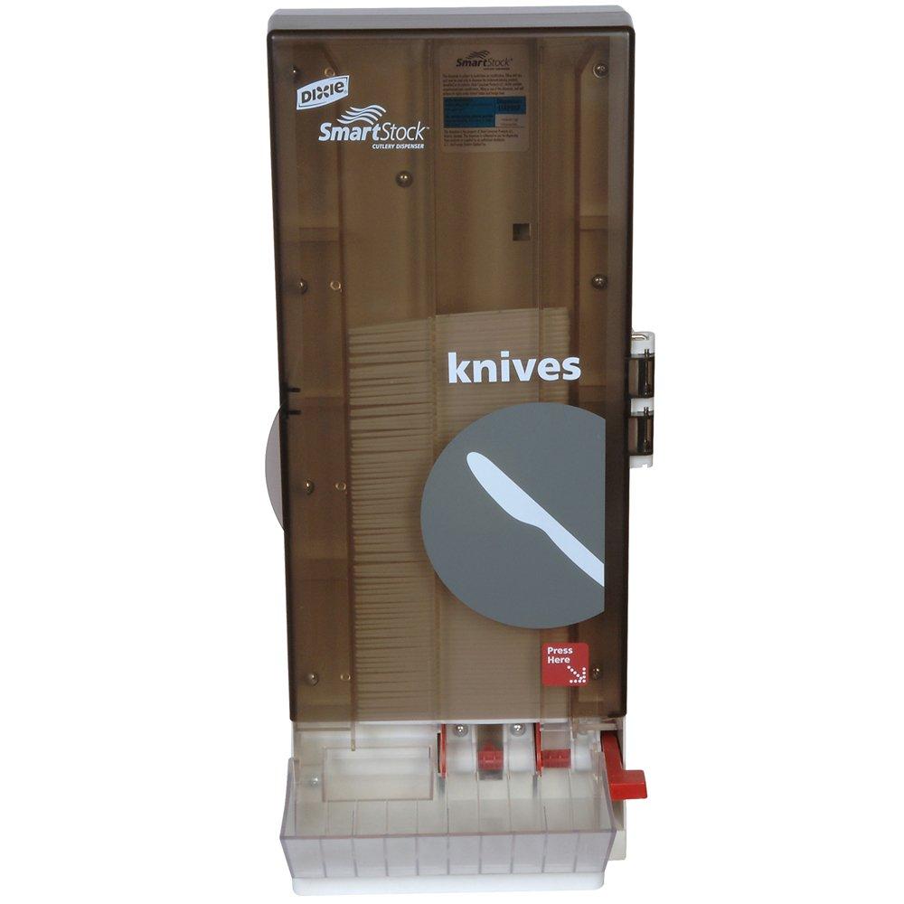 Translucent Grey Knife Dispenser for Medium Weight Cutlery in Translucent Grey 