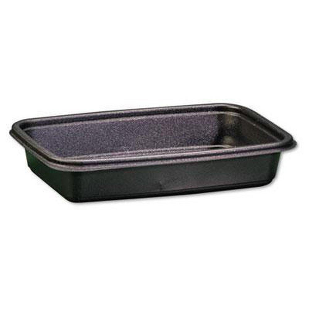 Genpak Black Rectangular Microwave Container in Black (Case of 75) 