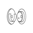 Delaney White Plastic Closet Pole Socket 