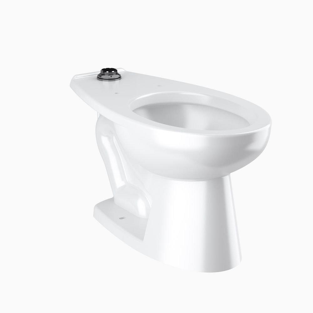 Sloan White Elongated Floor Mount Toilet Bowl 