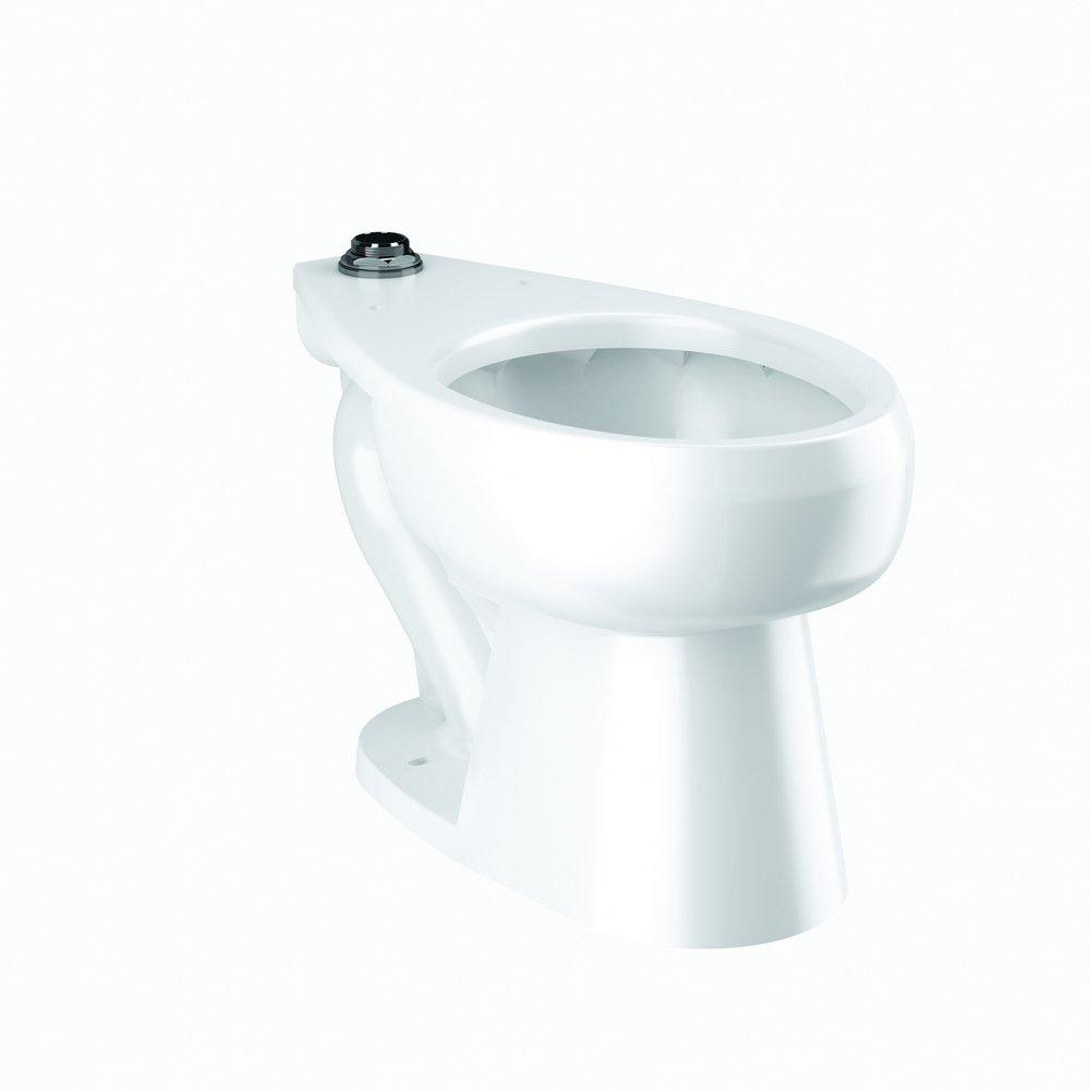 Sloan Valve White Elongated Toilet Bowl 
