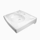 1-Bowl Vitreous China Wall Mount Lavatory Sink in White