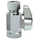 BrassCraft Chrome 1/4 in x 3/8 in Lever Handle Straight Supply Stop Valve 