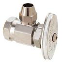 1/2 x 3/8 in. FIPT x Flare Knurled Oval Handle Angle Supply Stop Valve in Chrome Plated