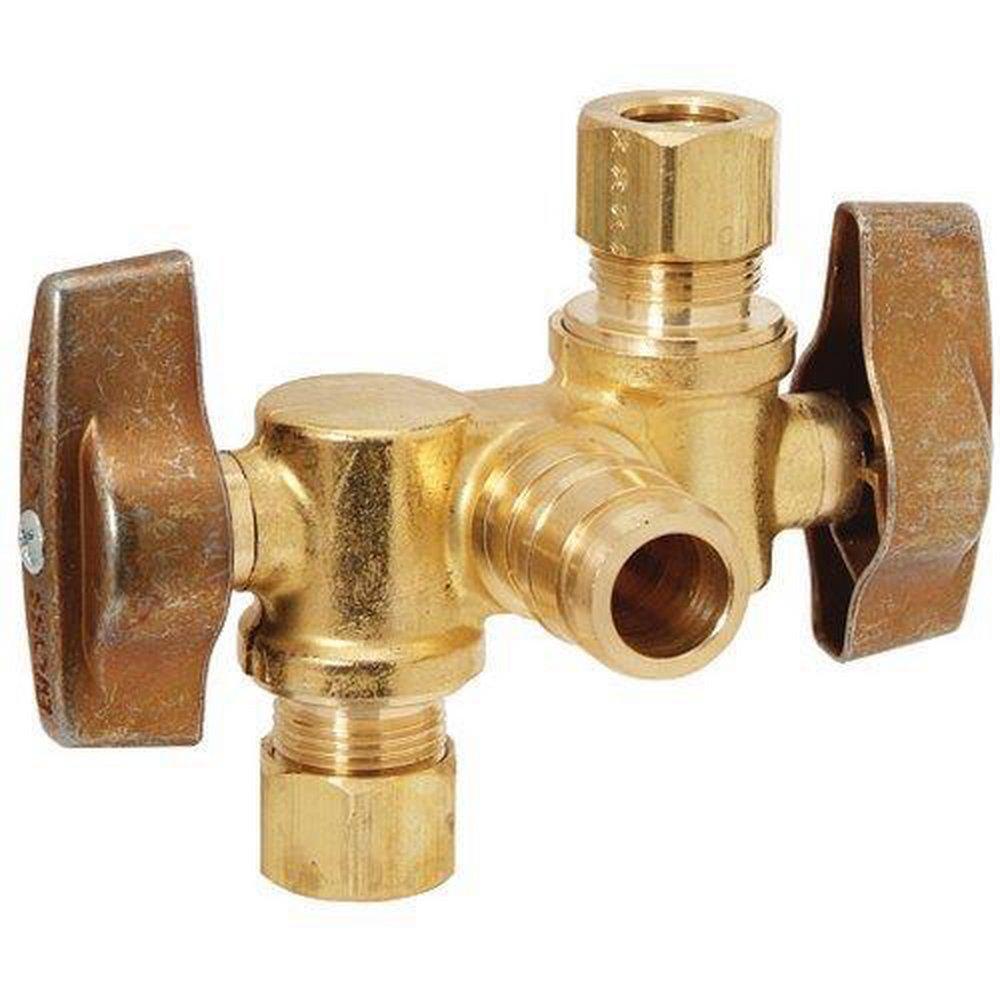BrassCraft Chrome Brass Nom Crimp Barbed x OD Compression Shut Off Valve 