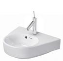 1-Hole 1-Bowl Ceramic Wall Mount Lavatory Sink in White Alpin