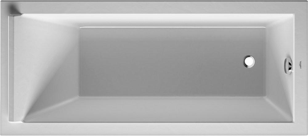 Duravit White 66-7/8 x 29-1/2 in. Soaker Drop-In Bathtub with Reversible Drain 