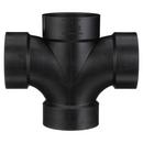 Black ABS DWV Double Sanitary Tee 