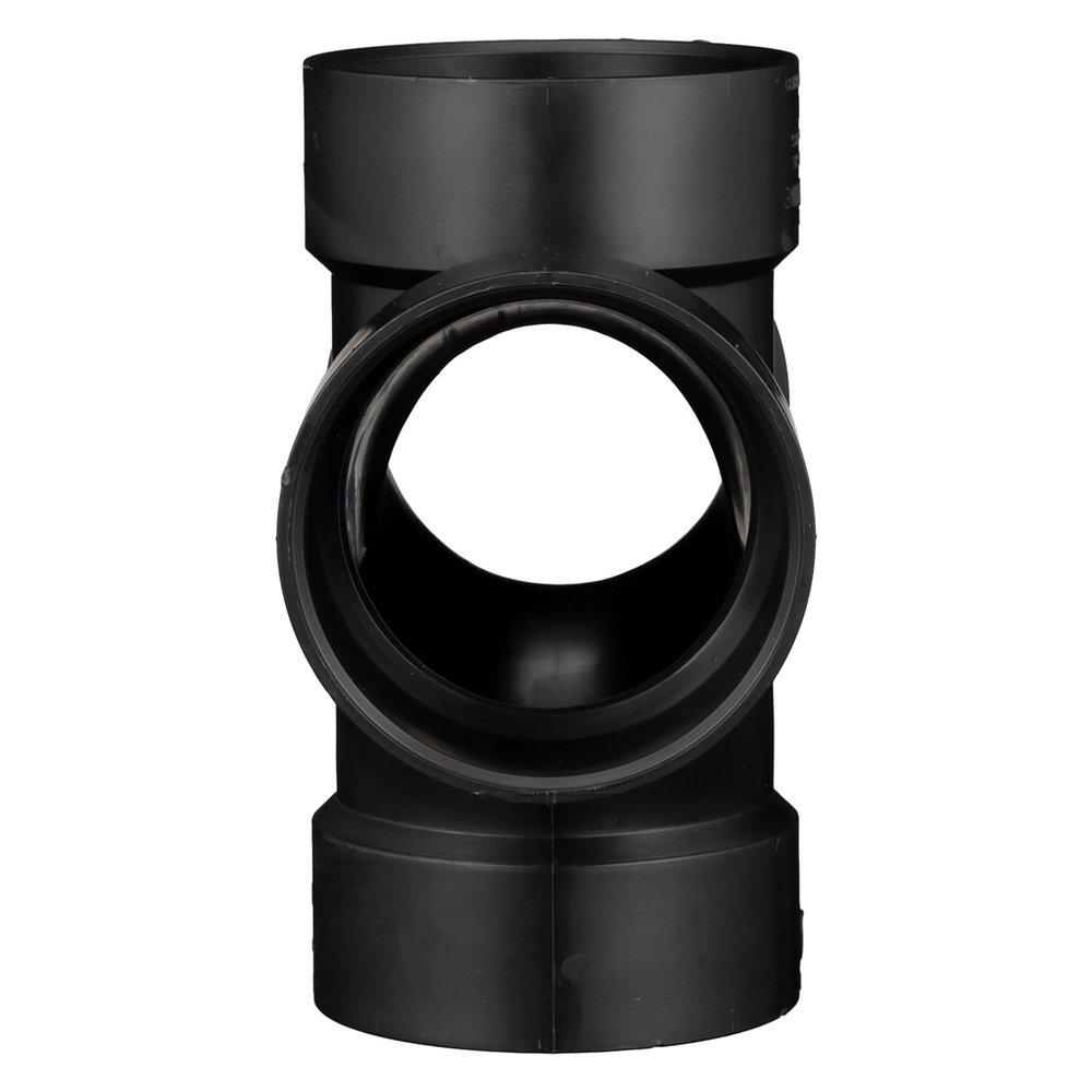 Black ABS DWV Double Sanitary Tee 