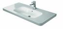 Duravit White 39X19 Three Hole 8 Center Ceramic Lavatory *DURAST White 
