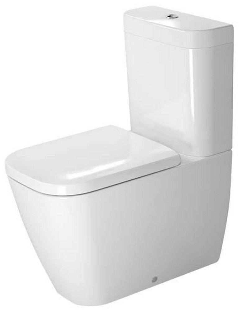 Duravit White 1.6 and 0.8 gpf Elongated Floor Mount Two Piece Toilet 