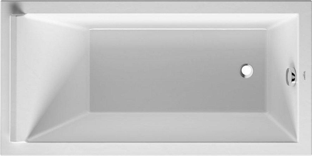 Duravit White 59 x 27-1/2 in. Soaker Drop-In Bathtub with Right Drain 