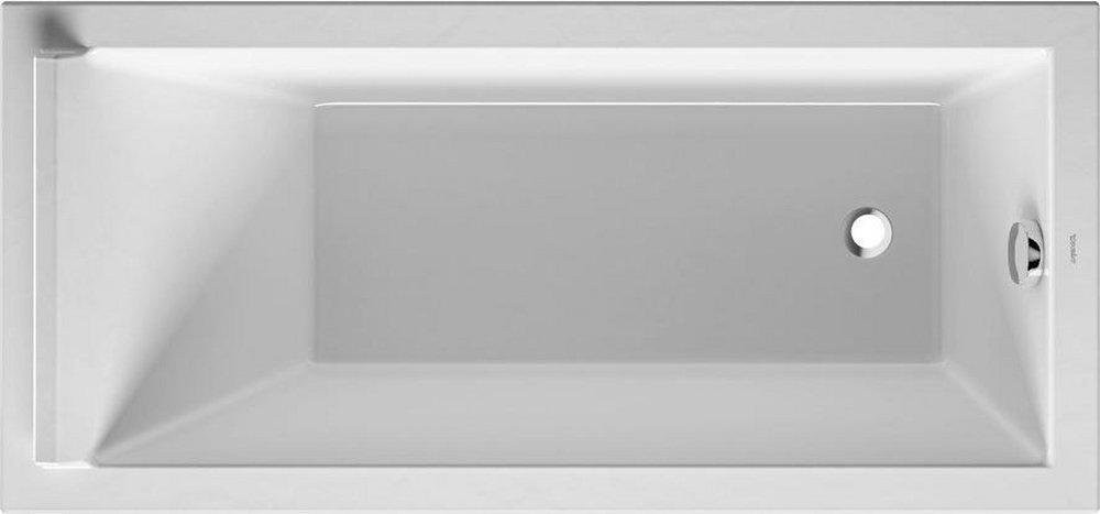 Duravit White 59 x 27-1/2 in. Soaker Drop-In Bathtub with Right Drain 