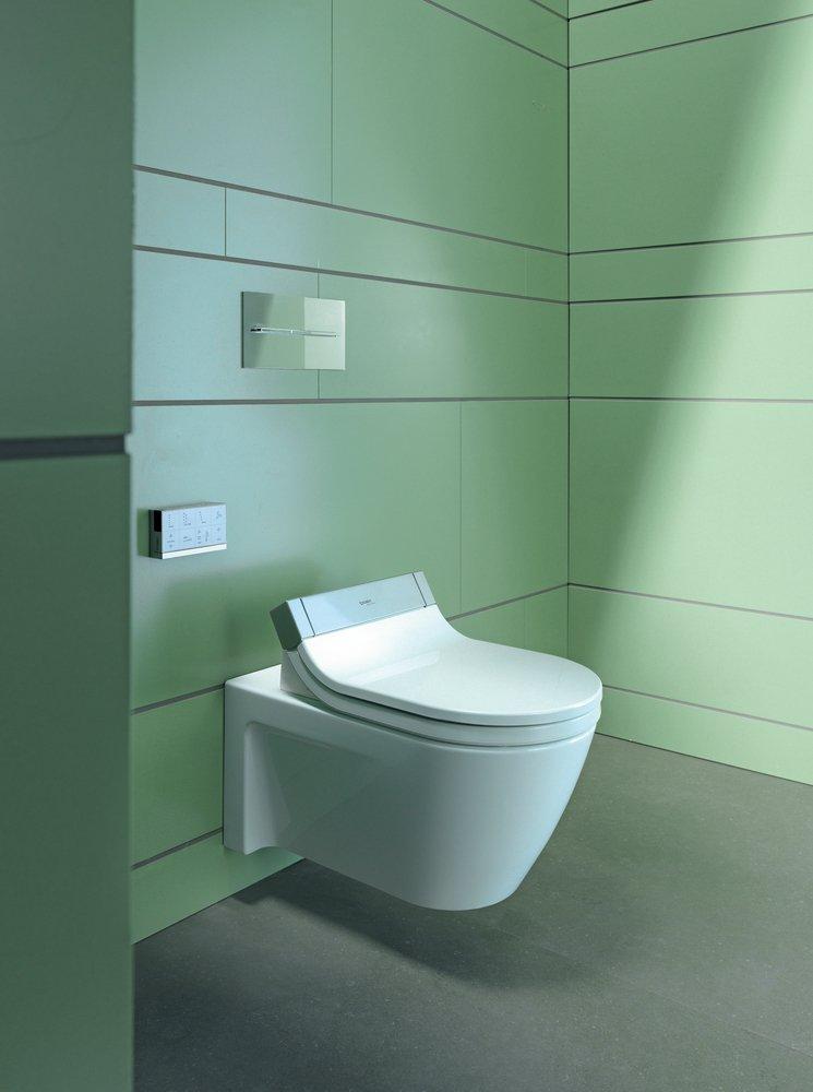 Duravit White 1.6 and 0.8 gpf Elongated Wall Mount One Piece Toilet 