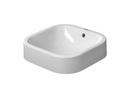 15-3/4 x 15-3/4 in. 1-Bowl Above Counter Ceramic Square Bathroom Sink in White (Less Hole)