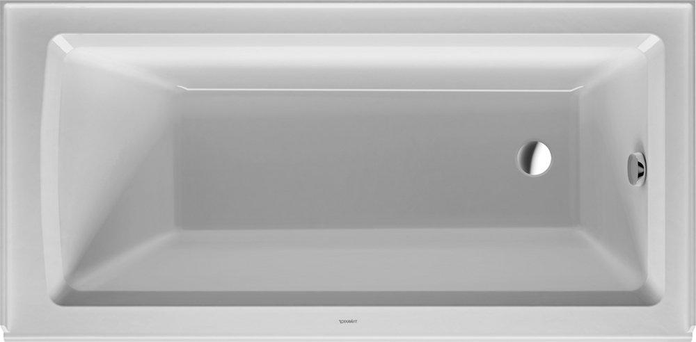 Duravit White 60 x 30 in. Soaker Alcove Bathtub Right Drain 