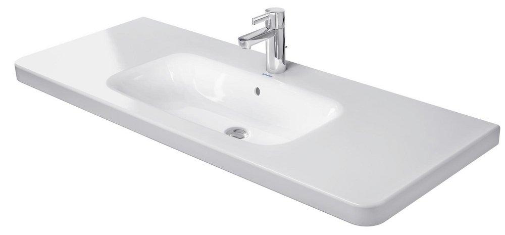 Duravit White 1-Hole 1-Bowl Ceramic Wall Mount Lavatory Sink 