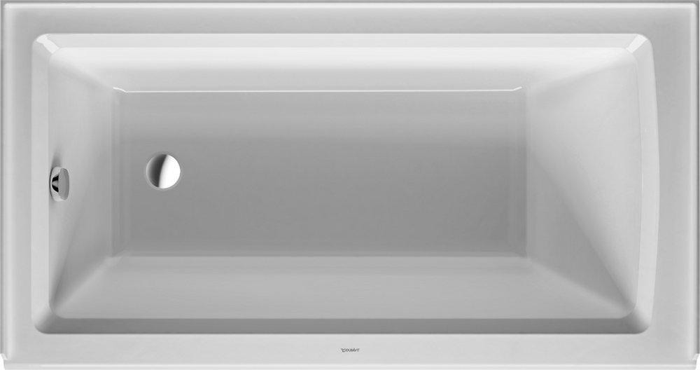 Duravit 60 in. x 32 in. Soaker Alcove Bathtub with Left Drain in White Ferguson