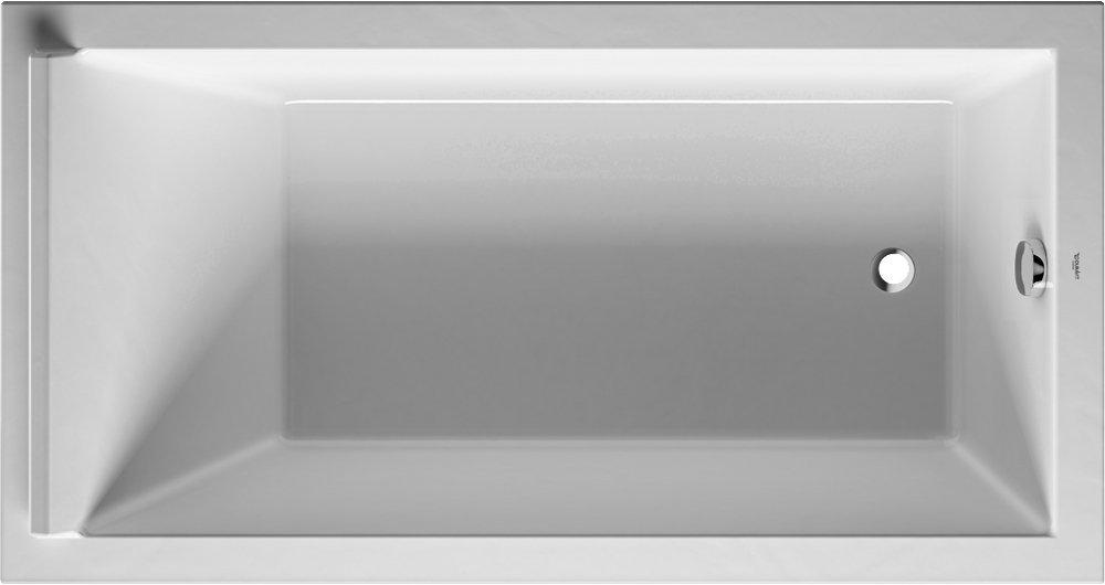 Duravit White 66-93/100 x 35-43/100 in. Soaker Drop-In Bathtub with Reversible Drain 