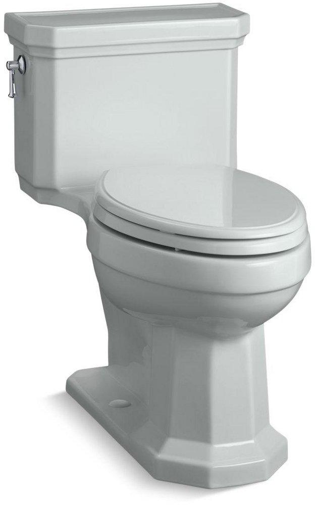 KOHLER Ice&trade; Grey 1.28 gpf Elongated One Piece Toilet with Left-Hand Trip Lever 
