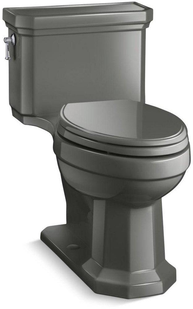 KOHLER Thunder&trade; Grey 1.28 gpf Elongated One Piece Toilet with Left-Hand Trip Lever 