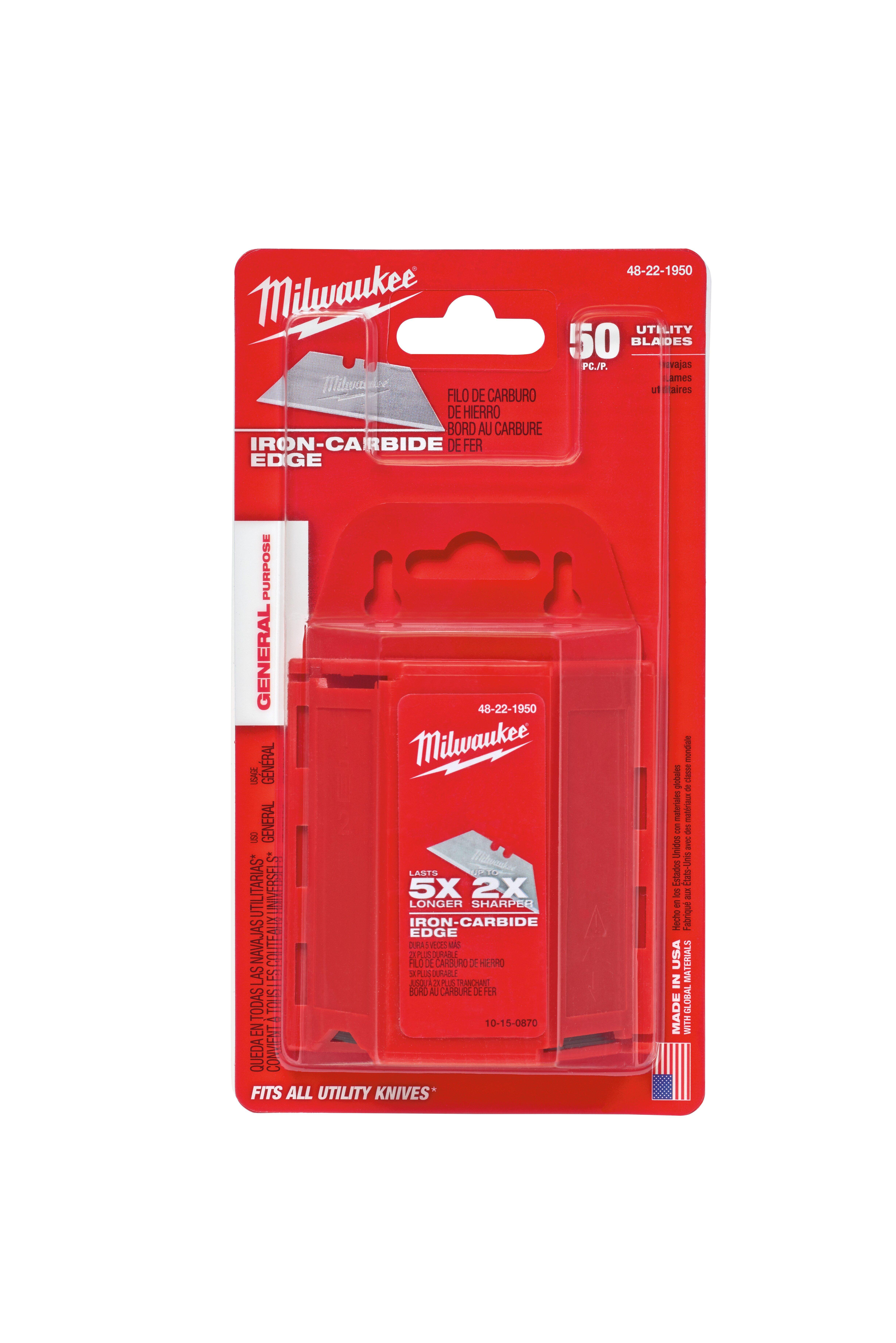 Milwaukee&reg; Silver General Purpose Utility Blade with Dispenser 60 Piece 